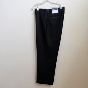Alan Flusser Pants Mens 38x32 (38.5x29) Black Polyester Straight Leg Dress Pants